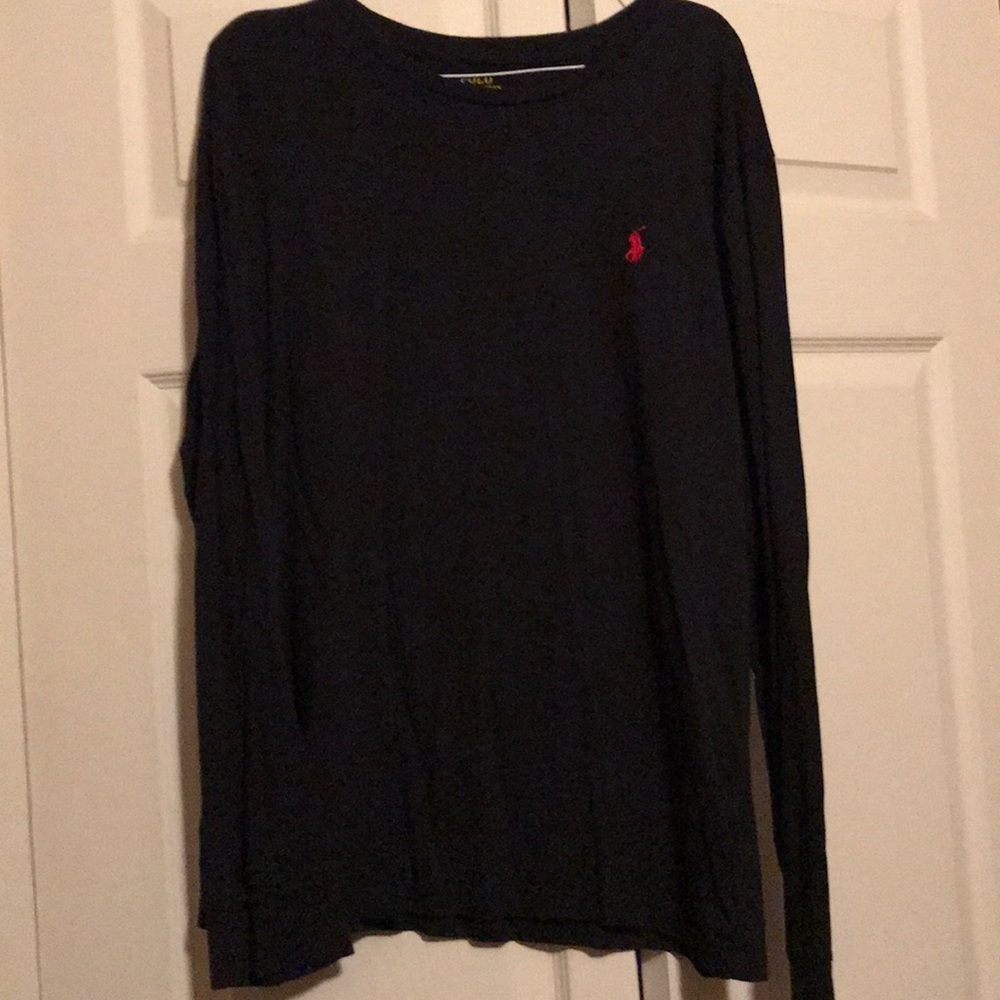 Men’s black polo shirt